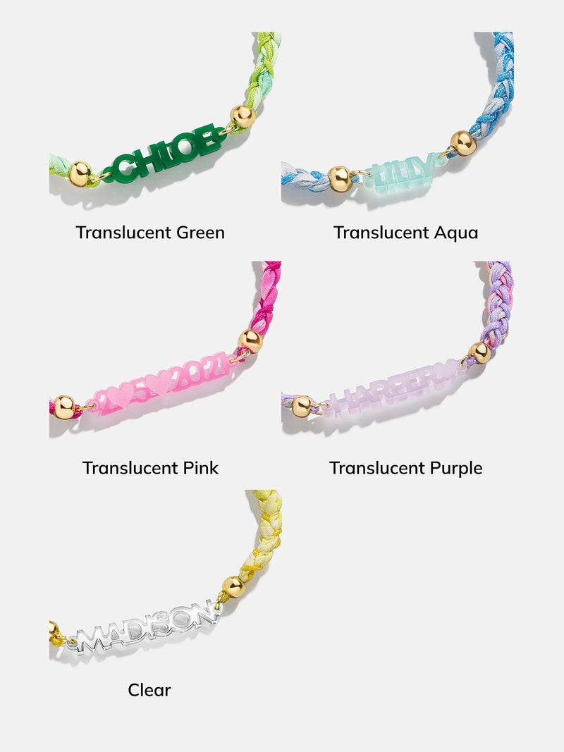 BaubleBar Kids' Custom Acrylic Nameplate Bracelet - Clear - 
    Enjoy 20% off - This Week Only
  
