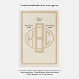 Monogram Custom Blanket - Natural / Beige