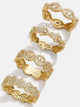 BaubleBar 18K Gold Smiley Pavé Ring - Smiley Face - 
    Enjoy 20% off - This Week Only
  
