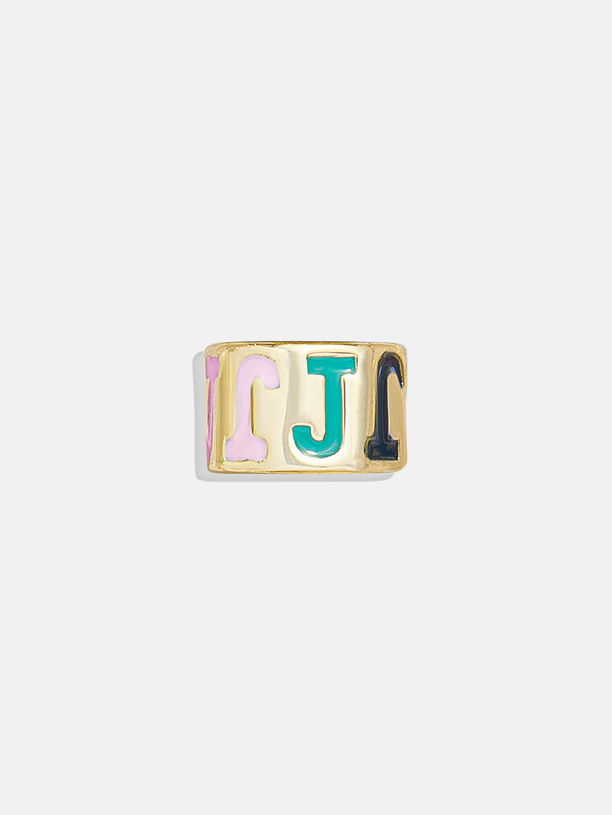 Initial 360 Spinner Charm - J