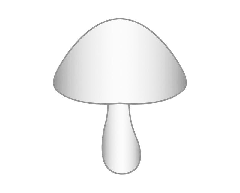 Mini Mushroom Icon - Silver
