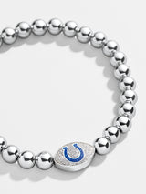 BaubleBar Indianapolis Colts NFL Silver Pisa Bracelet - Indianapolis Colts - NFL beaded stretch bracelet