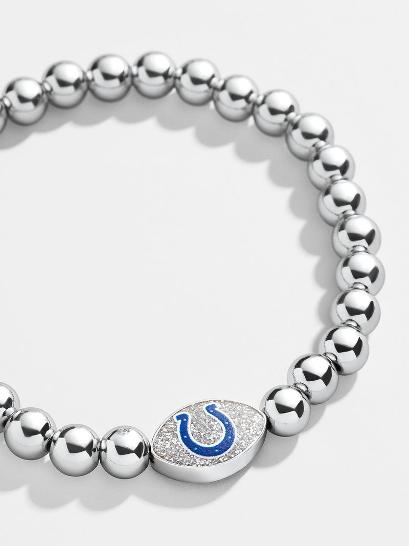 BaubleBar Indianapolis Colts NFL Silver Pisa Bracelet - Indianapolis Colts - NFL beaded stretch bracelet