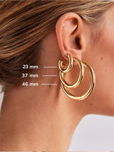 BaubleBar Dalilah Earrings - 46MM - 
    Chunky gold hoops
  
