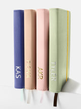 BaubleBar Custom Notebook - Tan/Pink - Custom, vegan leather notebook