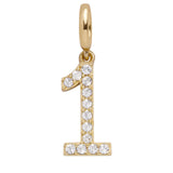 Pavé Number Cluster Charm - 1