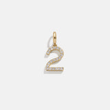 Pavé Number Cluster Charm - 2