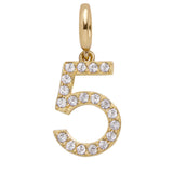 Pavé Number Cluster Charm - 5
