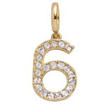 Pavé Number Cluster Charm - 6
