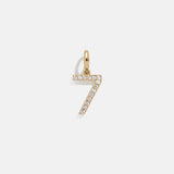 Pavé Number Cluster Charm - 7