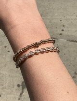 BaubleBar Bridget Cubic Zirconia Tennis Bracelet - Gold/Pavé - 
    Bracelet with glass stones 
  
