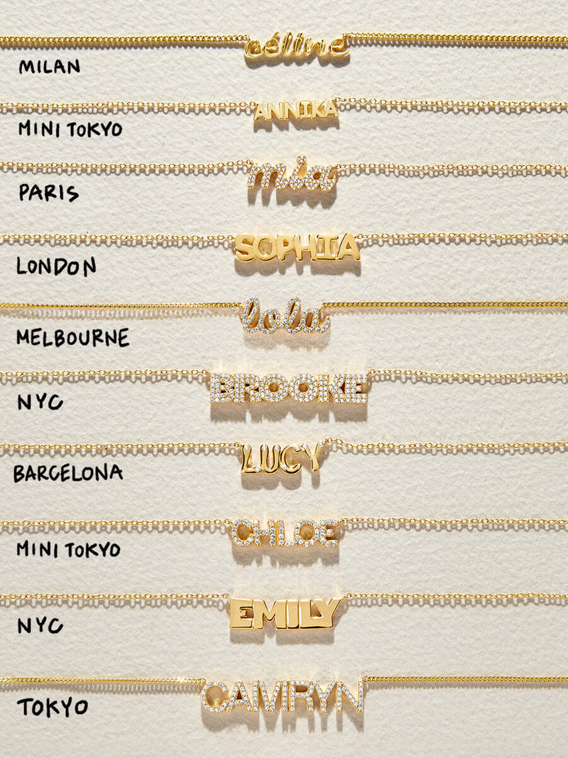 BaubleBar 18K Gold Custom Nameplate Necklace - Mini Tokyo - 
    Enjoy 20% off - This Week Only
  
