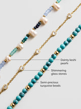BaubleBar Rowan Semi-Precious Layered Necklace - Gold/Blue - 
    Ends Tomorrow: Enjoy 25% Off 
  
