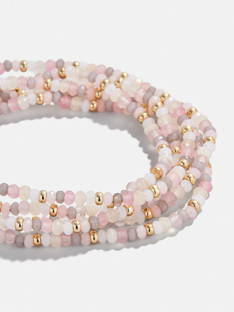 BaubleBar  - 
    Pink quartz pink stretch bracelet 
  
