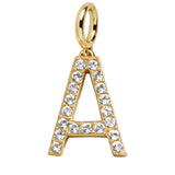 Pavé Initial Cluster Charm - A