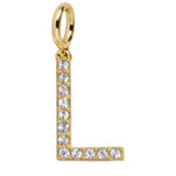 Pavé Initial Cluster Charm - L