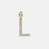 Pavé Initial Cluster Charm - L
