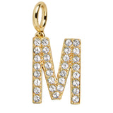 Pavé Initial Cluster Charm - M