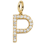 Pavé Initial Cluster Charm - P