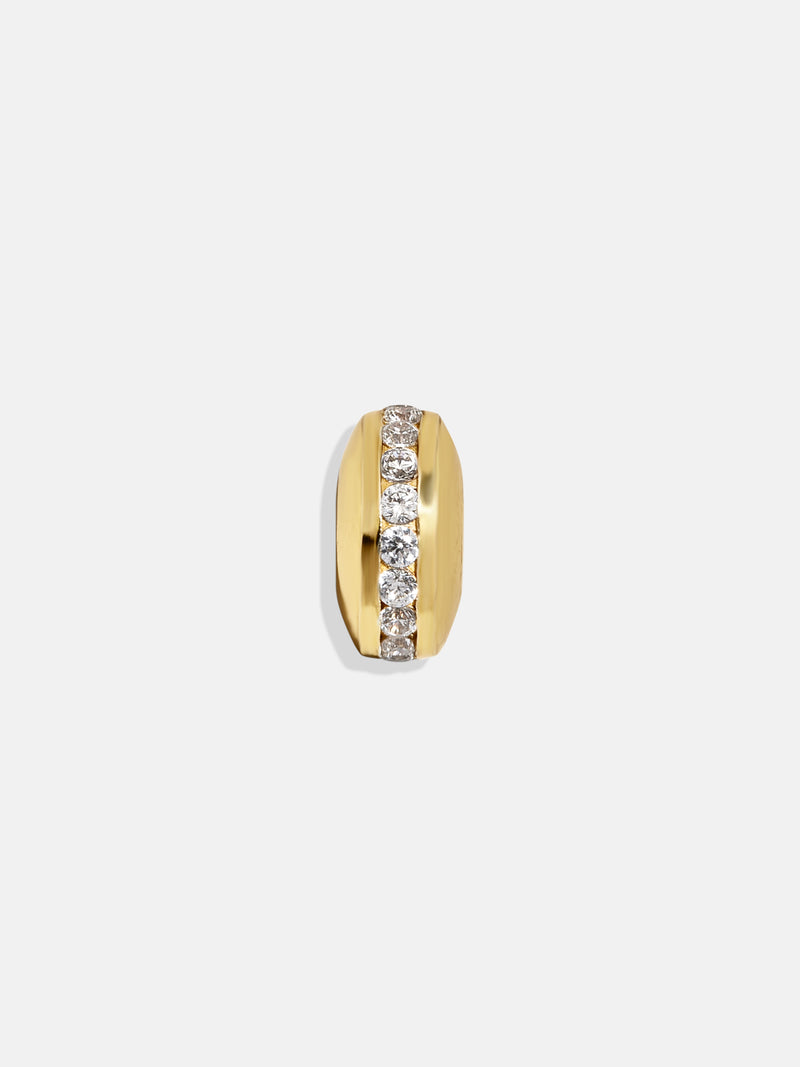 Pavé Bead Charm - Gold/Pavé