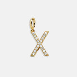 Pavé Initial Cluster Charm - X