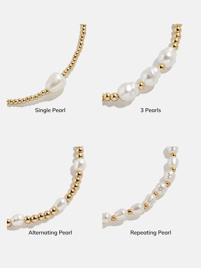 BaubleBar Pearl Stretch Bracelet - Spaced Pearls - 
    Gold bracelet for stacking
  
