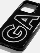BaubleBar Chrome Custom iPhone Case - Black/Silver - 
    Customizable phone case
  
