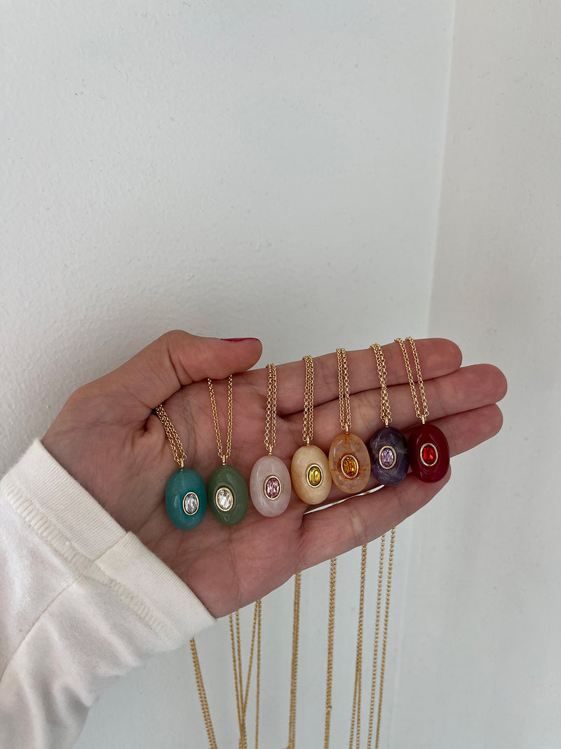 BaubleBar Aura Semi-Precious Pendant Necklace - Orange - 
    Aura pendant necklace
  
