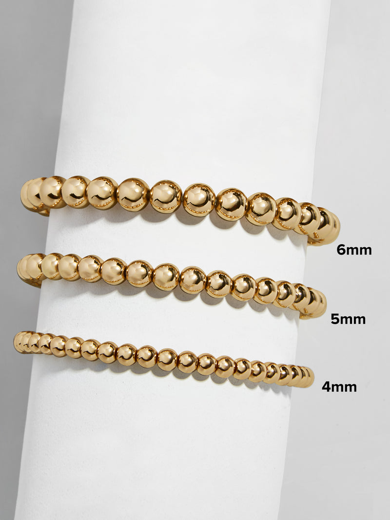 BaubleBar Pisa Bracelet - Gold Plated - Gold beaded stretch bracelet - Also offered in small wrist sizes