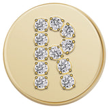 Gold Letter Bead - R