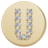 Gold Letter Bead - U