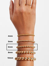 BaubleBar Perlita Pisa Bracelet - Gold and pearl beaded stretch bracelet - Also offered in small wrist sizes