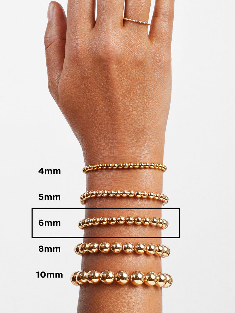 BaubleBar Perlita Pisa Bracelet - Gold and pearl beaded stretch bracelet - Also offered in small wrist sizes