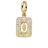 Block Pavé Number Cluster Charm - 0