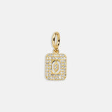Block Pavé Number Cluster Charm - 0