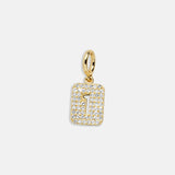 Block Pavé Number Cluster Charm - 1