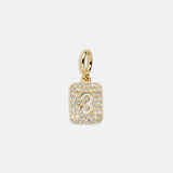 Block Pavé Number Cluster Charm - 3