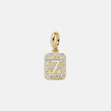 Block Pavé Number Cluster Charm - 7