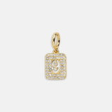 Block Pavé Number Cluster Charm - 9