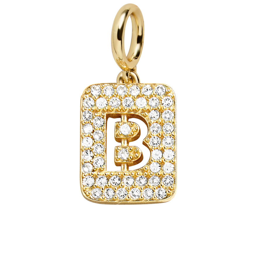 Block Pavé Initial Cluster Charm - B
