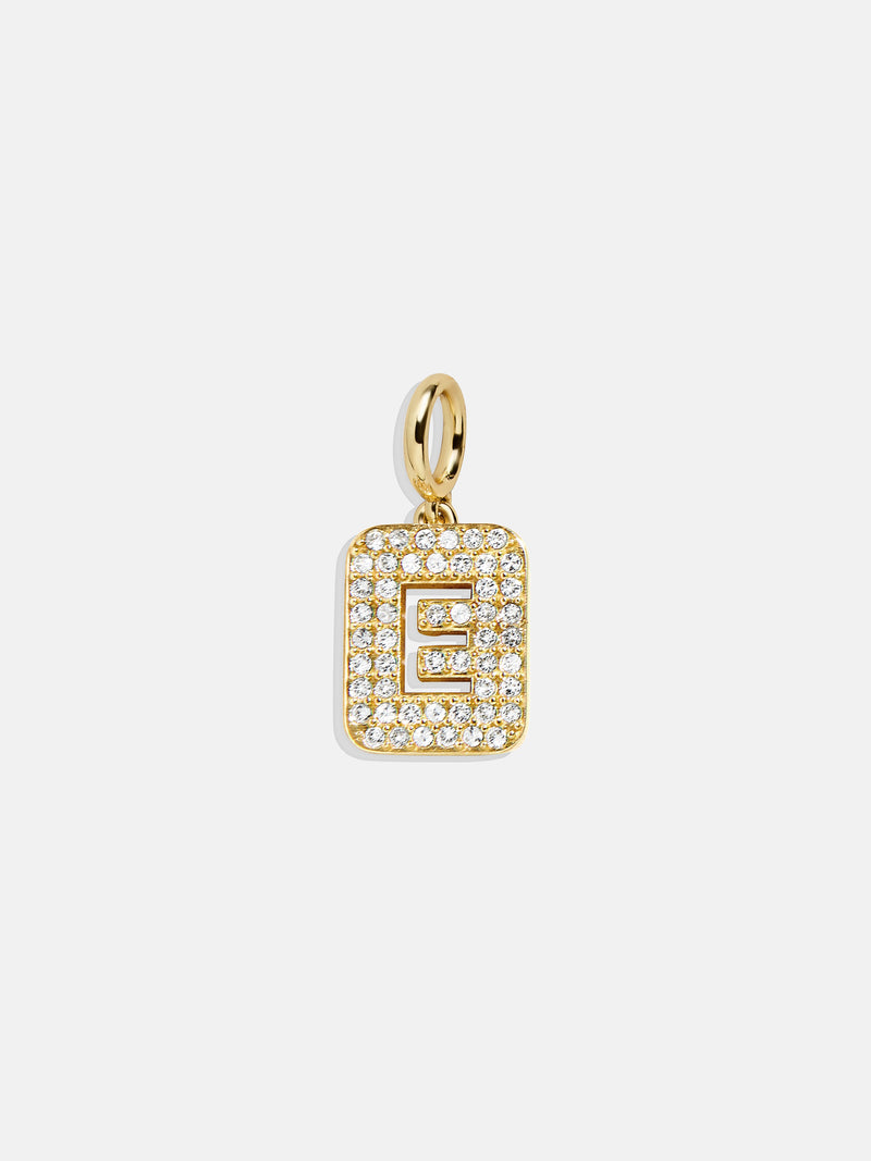 Block Pavé Initial Cluster Charm - E