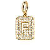 Block Pavé Initial Cluster Charm - F