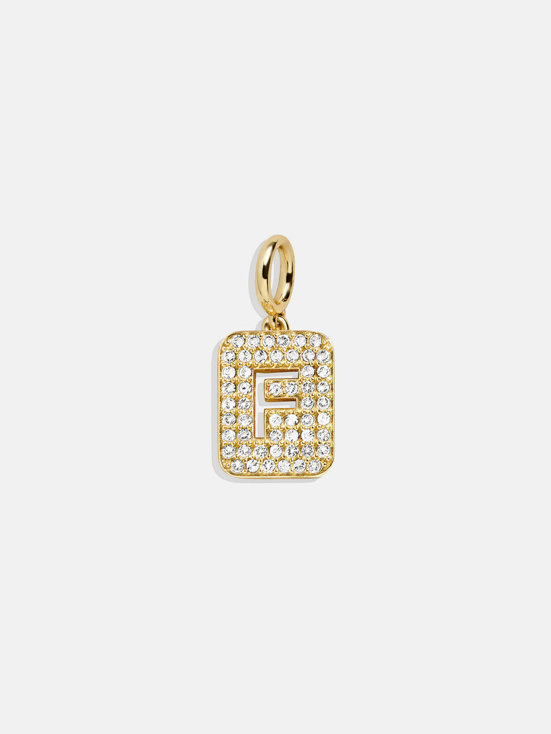 Block Pavé Initial Cluster Charm - F