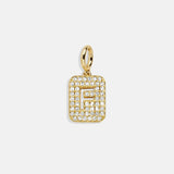 Block Pavé Initial Cluster Charm - F