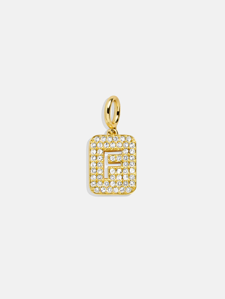 Block Pavé Initial Cluster Charm - F