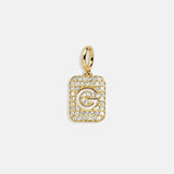 Block Pavé Initial Cluster Charm - G