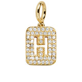 Block Pavé Initial Cluster Charm - H