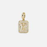 Block Pavé Initial Cluster Charm - H