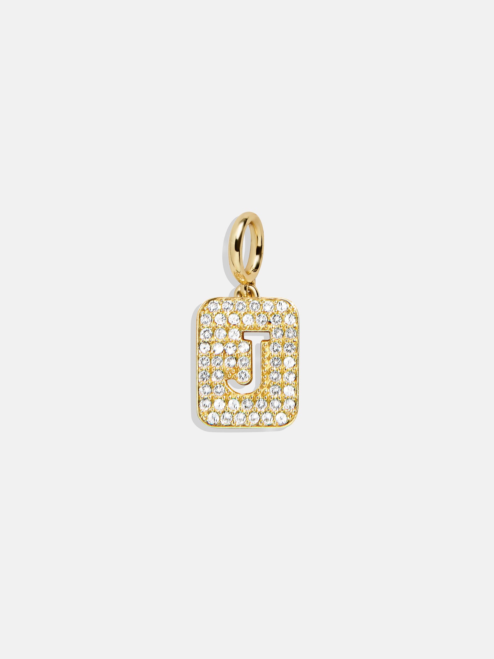 Block Pavé Initial Cluster Charm - J