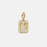 Block Pavé Initial Cluster Charm - M
